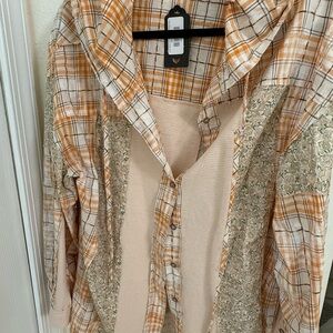 POL Multicolor Plaid Button Down Shirt
